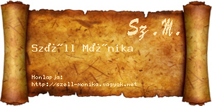 Széll Mónika névjegykártya