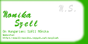 monika szell business card