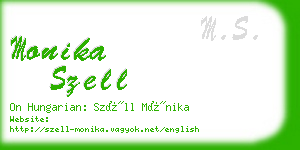 monika szell business card